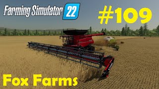 LS22 Fox Farms 109 Strohballen direkt mit dem Drescher pressen  Farming Simulator 22 [upl. by Nylarat]