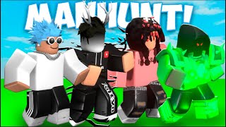 YOUTUBER MANHUNT VS 3 PLAYERS Roblox Bedwars [upl. by Reinertson792]