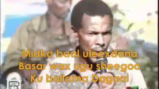 Waa Boqol yahuuduye  Dahir jamac  Lyrics [upl. by Yerok]