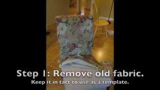 How to Reupholster a Parsons Chair in 7 Easy Steps [upl. by Eilac]