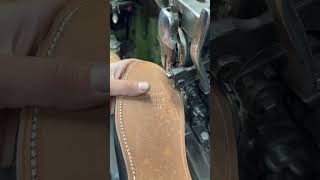 Stitching a pair of florsheim shoes florsheim asmrsounds asmr solerepair shoecare shoerepair [upl. by Yziar]