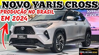 NOVO SUV YARIS CROSS 2024 COMEÇA PRODUCÃO NO BRASIL EM 2024 PARA SER LIDER [upl. by Esteban]