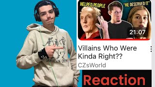 CZsWorld villians who were kinda right reaction [upl. by Glendon]