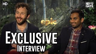 Chris ODowd amp Aziz Ansari exclusive hilarious Epic movie Interview [upl. by Sherborn]