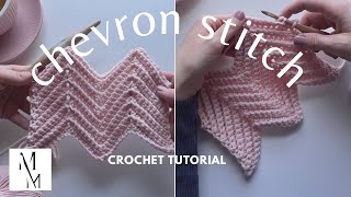 How to Crochet The Chevron Stitch  Modern Made Crochet Tutorial [upl. by Rocker]