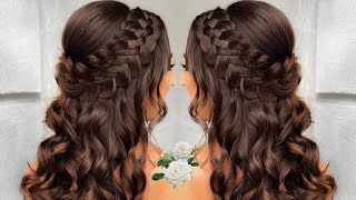 Semirecogido con trenza para graduacion novia 15 años y Fiestas [upl. by Eckblad83]