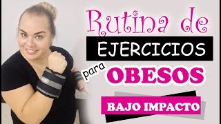 EJERCICIO PARA OBESOS Y PRINCIPIANTES  BAJO IMPACTO [upl. by Anifesoj]