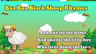 Nursery rhymes Baa baa black sheep  preschool rhymes [upl. by Setarcos]