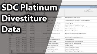 SDC Platinum Divestiture Data Tutorial  How to download Divestiture Data in SDC Platinum [upl. by Elmira]