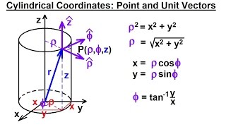 Physics  Advanced EampM Ch 1 Math Concepts 25 of 55 Cylindrical CoordinatesPoint and Unit Vectors [upl. by Glennon]