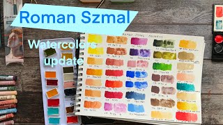 Roman Szmal watercolors swatching some of my new colors [upl. by Enyahs]