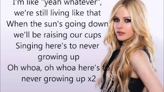 Heres to never growing up Lyrics  Avril Lavigne [upl. by Arjun]