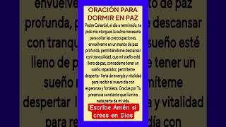 ORACIÓN PARA DORMIR EN PAZ dios jesus fe oracion amen oração diosesbueno frases [upl. by Naid]