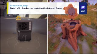 Receive your next objective in covert cavern Fortnite [upl. by Auston]