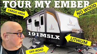 Ember RV Walkthrough of my Overland 191MSLX RV Life offgrid and offroad camper Flex cargo room [upl. by Leinoto]