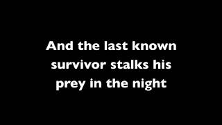 Survivor Eye Of The Tiger Lyrics YouTube [upl. by Gautea]