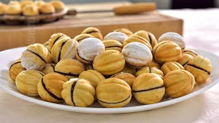 Nuci umplute  Walnut Shaped Cookies CC Eng Sub  JamilaCuisine [upl. by Asiel]