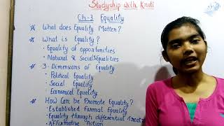 Class 11th Political Theory ncert Ch3Part2Equality [upl. by Zakaria]