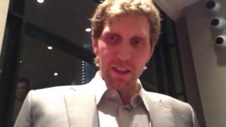 Dirk Nowitzki spoke German English and Spanish at the premier of LUV [upl. by Uaerraj]