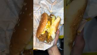 Spicy 🔥 Zinger Burger 🍔 youtubeshorts asmr food shorts viralshorts tommywinkler ZachChoi [upl. by Jotham]