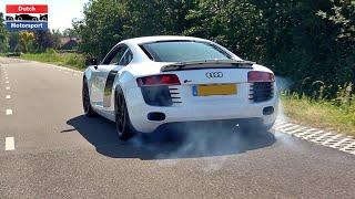 Audi R8 V8 with Capristo Exhaust  Upgraded RTronic Accelerations [upl. by Aset]