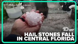 Hail stones fall in Central Florida on April 25 2023 [upl. by Ecinna]