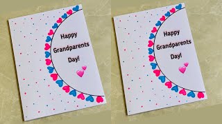 White paper Grandparents Day Card🥰without glue amp scissors  Easy Greeting Card For Grandparents👵👴 [upl. by Platon315]