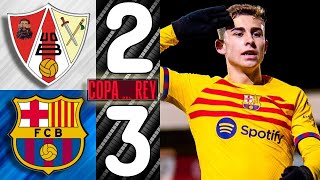 LEWANDOWSKI SOCRED PENALTY  BARCELONA VS UD BARBASTRO 3  2 GOALS AND HIGHLIGHTS CDR 202324 [upl. by Fuhrman]