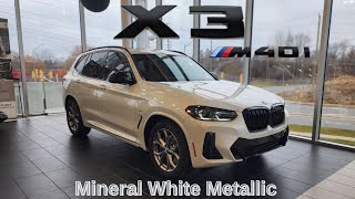 NEW ARRIVAL 2024 BMW X3 M40i Mineral White Metallic on Cognac Sensatec [upl. by Peppi152]