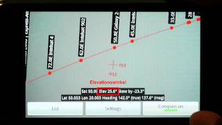 DishPointer  Android  Suchen des Astra Satelliten [upl. by Akeimat]