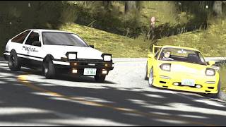 Initial D  Takumi Vs Keisuke  Akina  Assetto Corsa Modded [upl. by Chapel950]