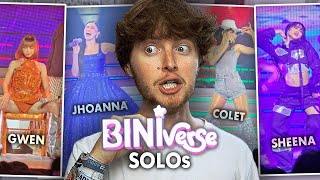 BINI SOLO PERFORMANCES 2 Sheena Colet Gwen Johanna  Biniverse Concert Reaction [upl. by Adnawyt900]