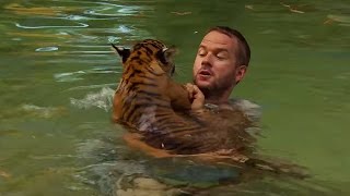 Tiger Cubs Swimming For The First Time  Tigers About The House  BBC Earth [upl. by Marvella]