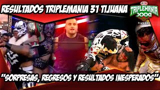 AAA Resultados TRIPLEMANIA 31 Tijuana [upl. by Auhsuoj]