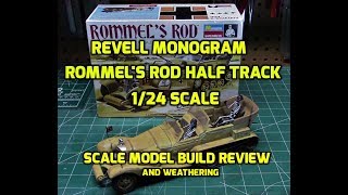 Revell Monogram Rommels Rod Half Track 124 Scale Model Kit Build Review 854484 [upl. by Euqirdor214]