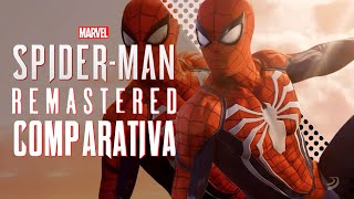 SPIDERMAN REMASTERED COMPARATIVA GRÁFICA PS4 y PS5 [upl. by Hnao394]