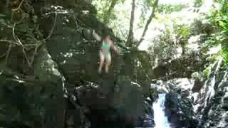 Girls cliff jump in okinawa Japan [upl. by Arbmat]