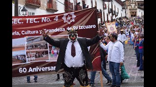 PATZCUARO Y SU DESFILE DE ANIVERSARIO 490 AÑOS [upl. by Esilenna127]