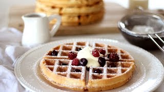 Belgian Waffle Recipe  How to Make Waffles [upl. by Assert]