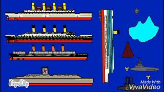 TITANICBRITANNICWILHELM GUSTLOFF SINKING ANIMATION [upl. by Heimer]