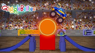 Shapes and Colors  Learn with Monster Trucks  Nursery Rhymes  GiggleBellies [upl. by Marguerite]