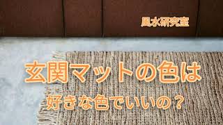 【風水・玄関 】マットの色は好きな色でいいの？ [upl. by Nicolis]