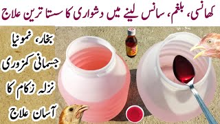 Catarrh Cough Labored breathing Cold Flu Sneezing and Fever Treatment in Chickens  Dr ARSHAD [upl. by Ojela]