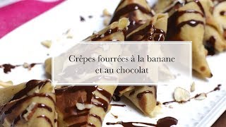 Recette de crêpe au chocolat et banane [upl. by Corin]