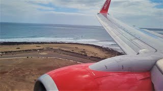 Jet2 Boeing 737800 SUPERB WINDY LANDING at Lanzarote Airport [upl. by Ignazio103]