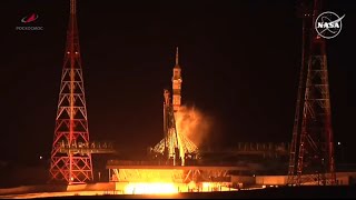 Roscosmos Soyuz MS26 Crew Rocket Launched to International Space Station [upl. by Mannes]