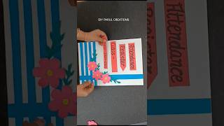 DIY Attendance Register decoration ideas diy attendanceregister registerdecoration [upl. by Yelsnya]