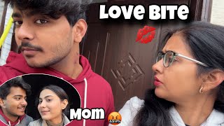 Love Bite Prank On Mom 😰 ​⁠​⁠Anmolandhiya Shocked 😱 [upl. by Adnolat]