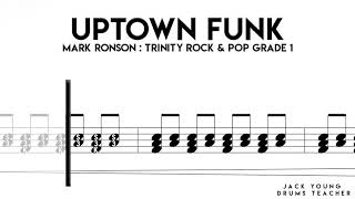 Uptown Funk Trinity Rock amp Pop Drums Grade 1 OLD [upl. by Adrahc692]