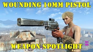 Fallout 4 Weapon Spotlights Wounding 10mm Pistol [upl. by Proctor]